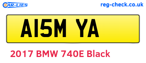 A15MYA are the vehicle registration plates.
