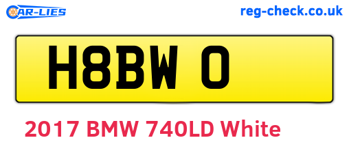 H8BWO are the vehicle registration plates.