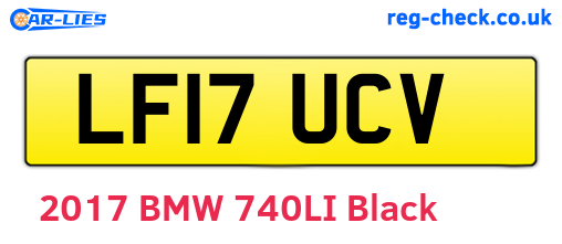 LF17UCV are the vehicle registration plates.
