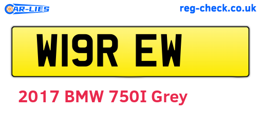 W19REW are the vehicle registration plates.