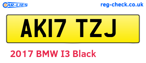 AK17TZJ are the vehicle registration plates.