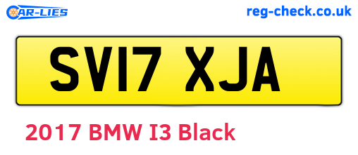 SV17XJA are the vehicle registration plates.