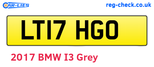 LT17HGO are the vehicle registration plates.