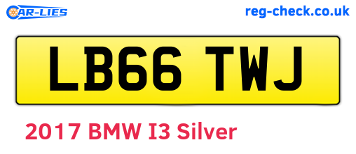 LB66TWJ are the vehicle registration plates.