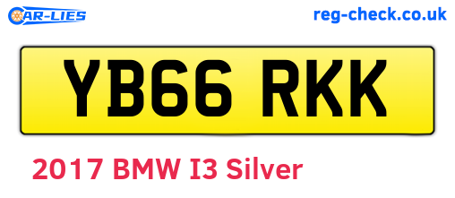 YB66RKK are the vehicle registration plates.