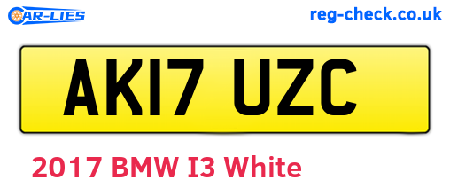 AK17UZC are the vehicle registration plates.