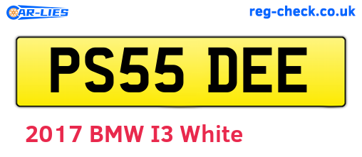 PS55DEE are the vehicle registration plates.
