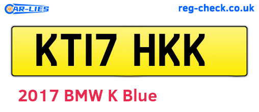 KT17HKK are the vehicle registration plates.