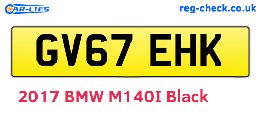 GV67EHK are the vehicle registration plates.