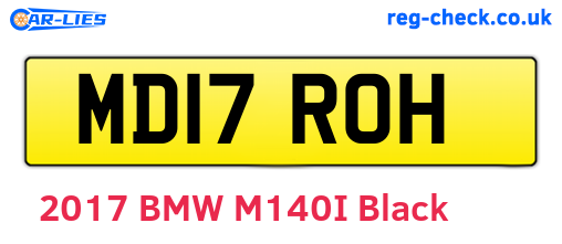 MD17ROH are the vehicle registration plates.