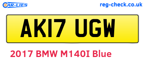 AK17UGW are the vehicle registration plates.