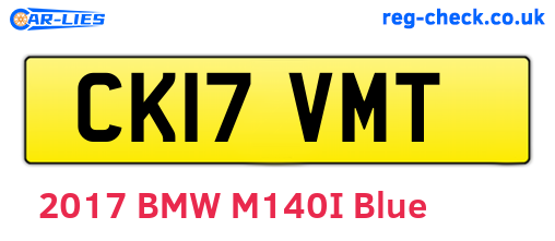 CK17VMT are the vehicle registration plates.