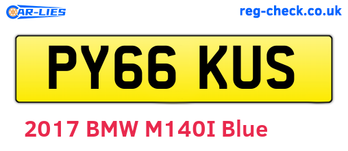 PY66KUS are the vehicle registration plates.