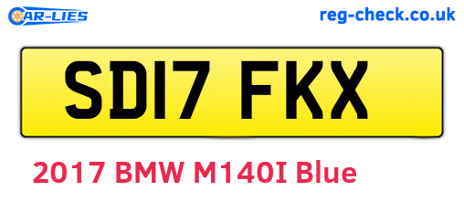 SD17FKX are the vehicle registration plates.