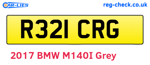 R321CRG are the vehicle registration plates.