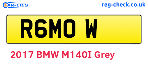 R6MOW are the vehicle registration plates.