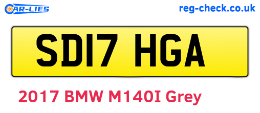 SD17HGA are the vehicle registration plates.