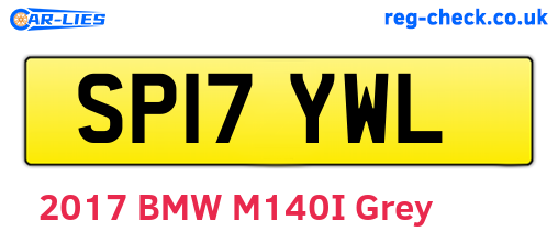 SP17YWL are the vehicle registration plates.