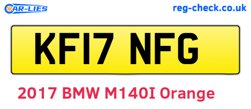 KF17NFG are the vehicle registration plates.