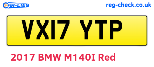 VX17YTP are the vehicle registration plates.