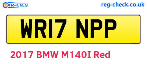 WR17NPP are the vehicle registration plates.