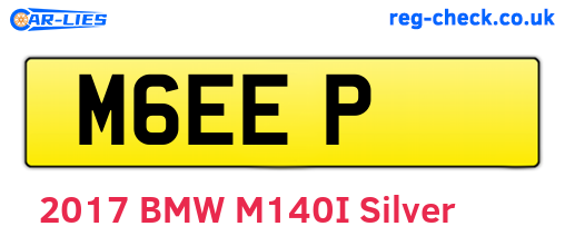 M6EEP are the vehicle registration plates.