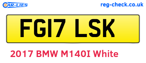 FG17LSK are the vehicle registration plates.