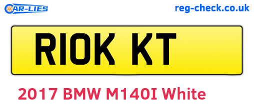 R10KKT are the vehicle registration plates.