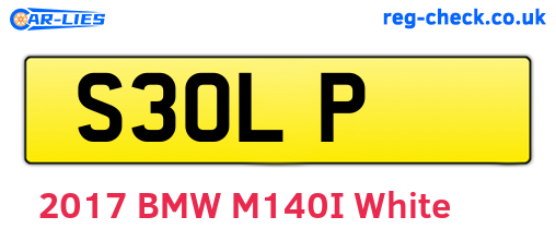 S3OLP are the vehicle registration plates.