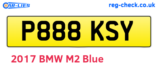 P888KSY are the vehicle registration plates.