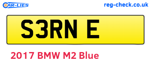 S3RNE are the vehicle registration plates.