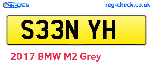 S33NYH are the vehicle registration plates.