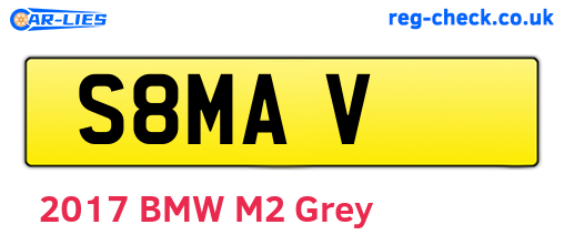 S8MAV are the vehicle registration plates.