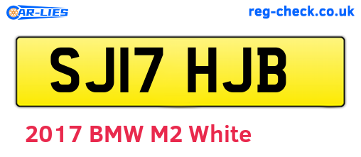 SJ17HJB are the vehicle registration plates.