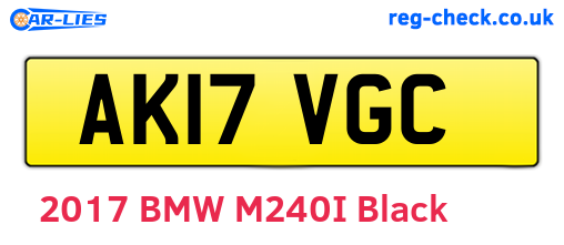 AK17VGC are the vehicle registration plates.