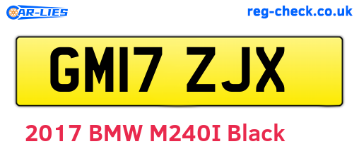 GM17ZJX are the vehicle registration plates.