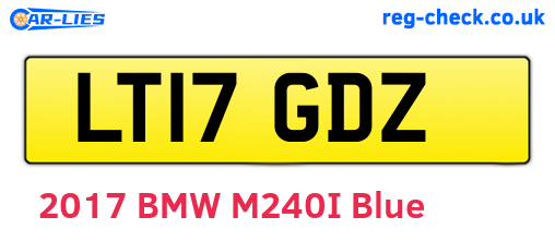 LT17GDZ are the vehicle registration plates.