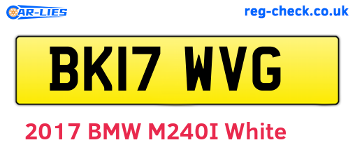 BK17WVG are the vehicle registration plates.