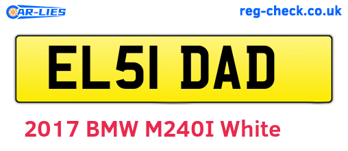 EL51DAD are the vehicle registration plates.