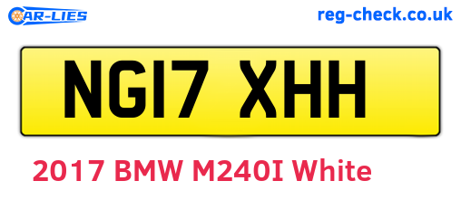 NG17XHH are the vehicle registration plates.