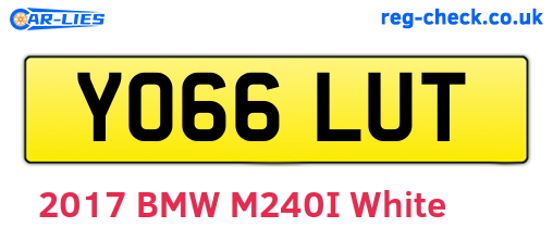 YO66LUT are the vehicle registration plates.