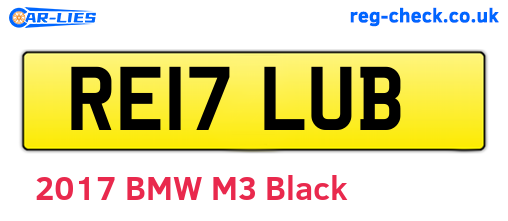 RE17LUB are the vehicle registration plates.
