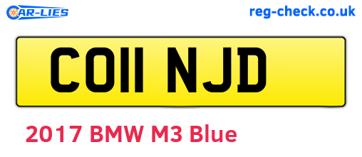 CO11NJD are the vehicle registration plates.
