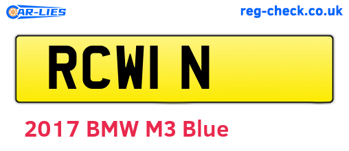 RCW1N are the vehicle registration plates.