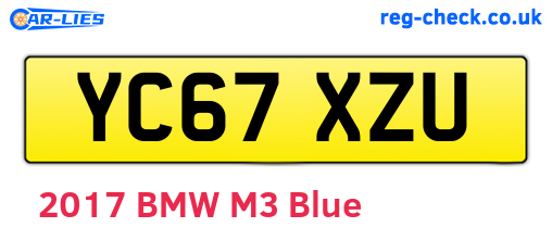 YC67XZU are the vehicle registration plates.