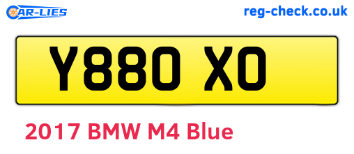 Y88OXO are the vehicle registration plates.