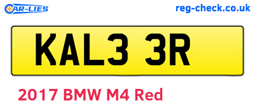 KAL33R are the vehicle registration plates.