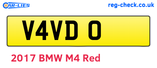 V4VDO are the vehicle registration plates.