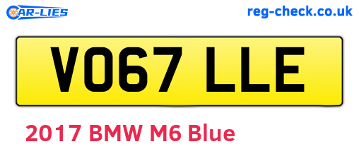 VO67LLE are the vehicle registration plates.