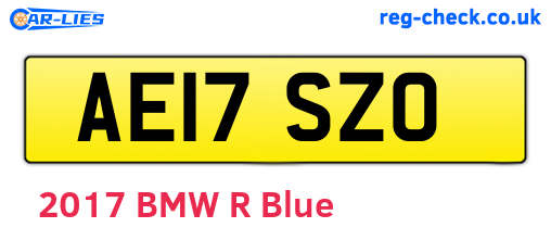 AE17SZO are the vehicle registration plates.